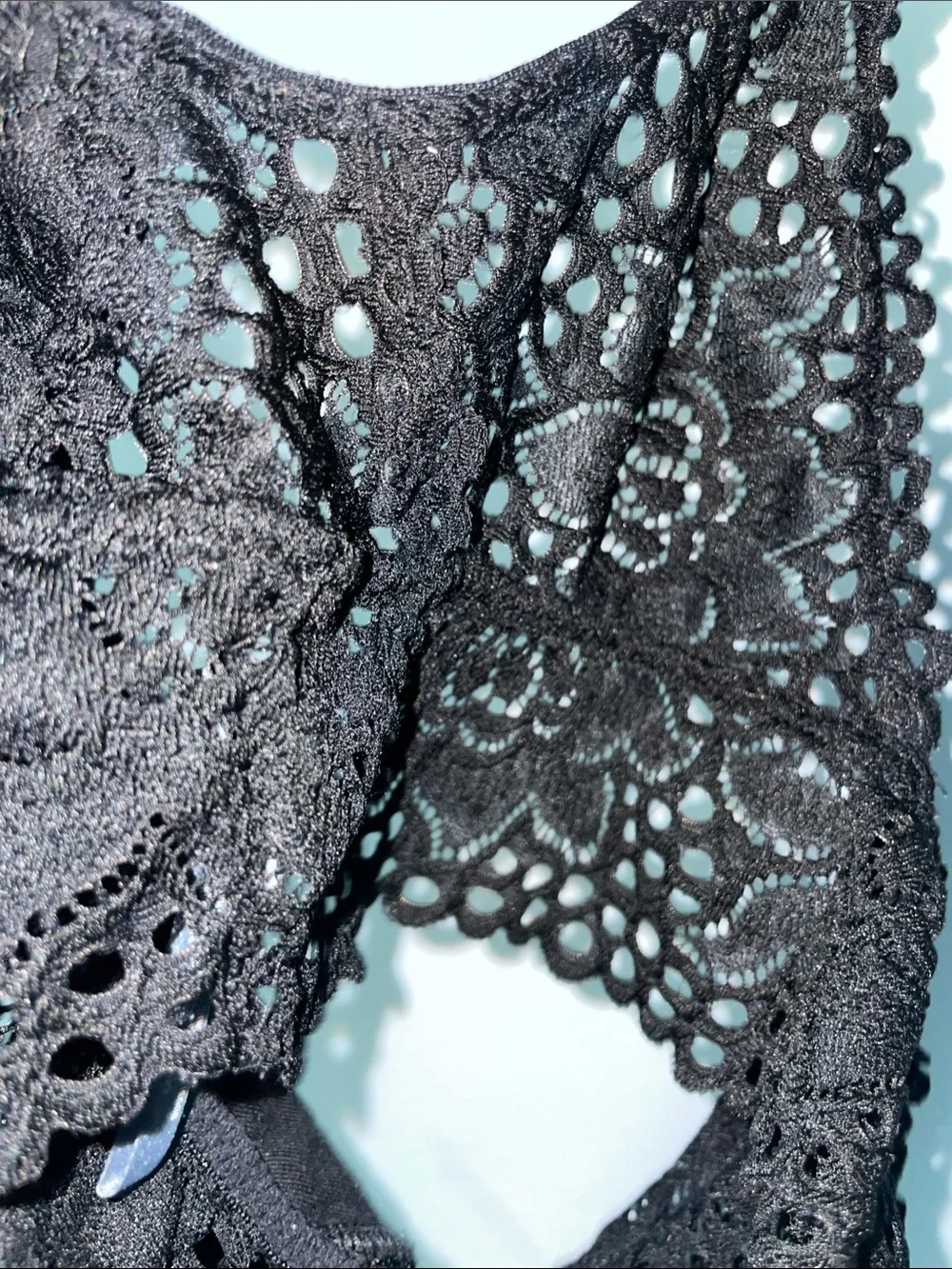 Black Lace Bralette Top -  Women